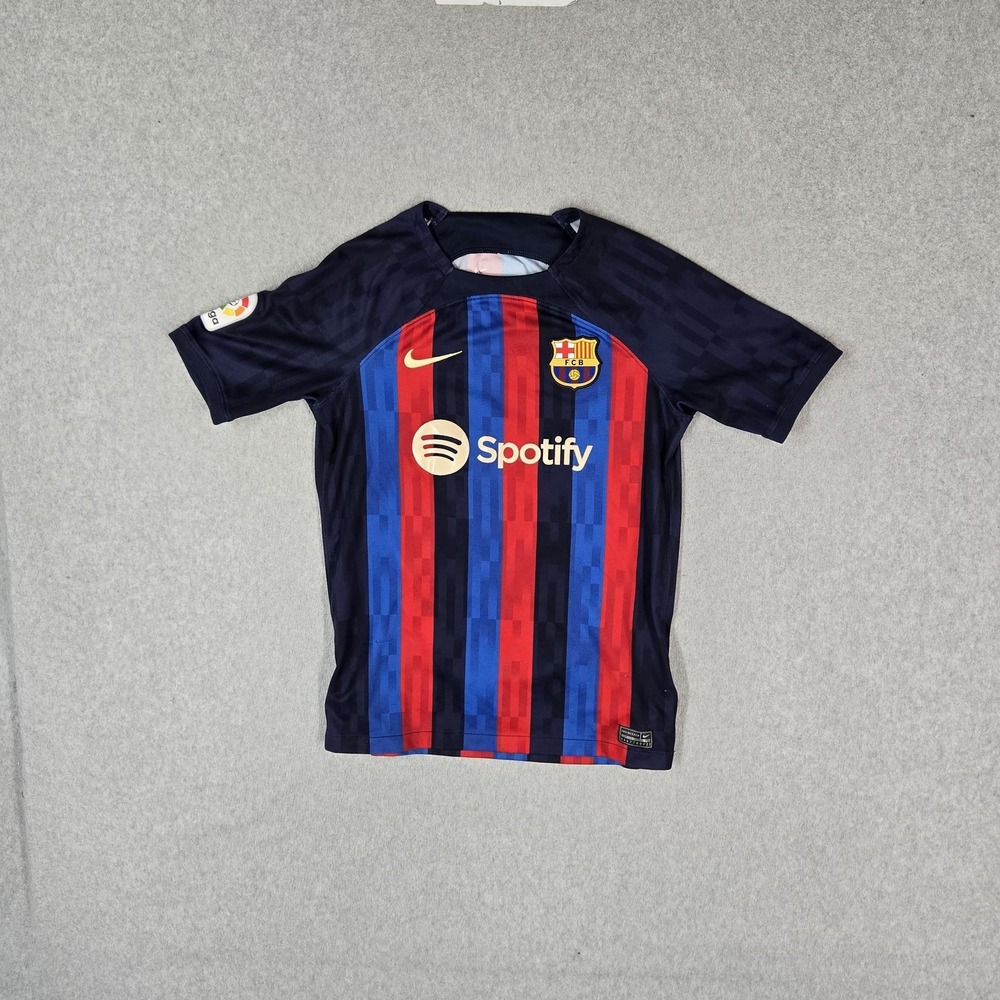 FC Barcelona Boys Jersey L Blue Vapor Nike Ansu Fati 10 2022 Home Soccer READ